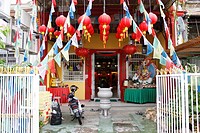 Entry of a buddhist temple, UNESCO World Heritage Site, Georgetown, Penang Hill
