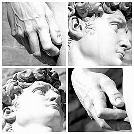 focus on details of famous sculpture of David by Michelangelo, Florence, Italy, Europe-stock-photo